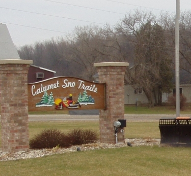 Calumet Sno-Trails clubhouse sign